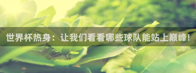 世界杯预选赛亚洲：世界杯热身：让我们看看哪些球队能站上巅峰!